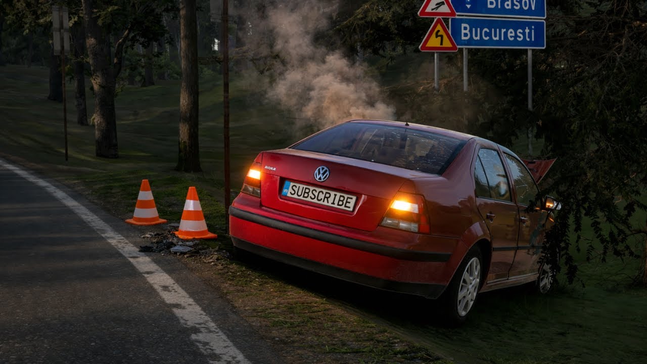 Volkswagen Bora făcut praf în BeamNG.drive – evacuarea a zburat 😳