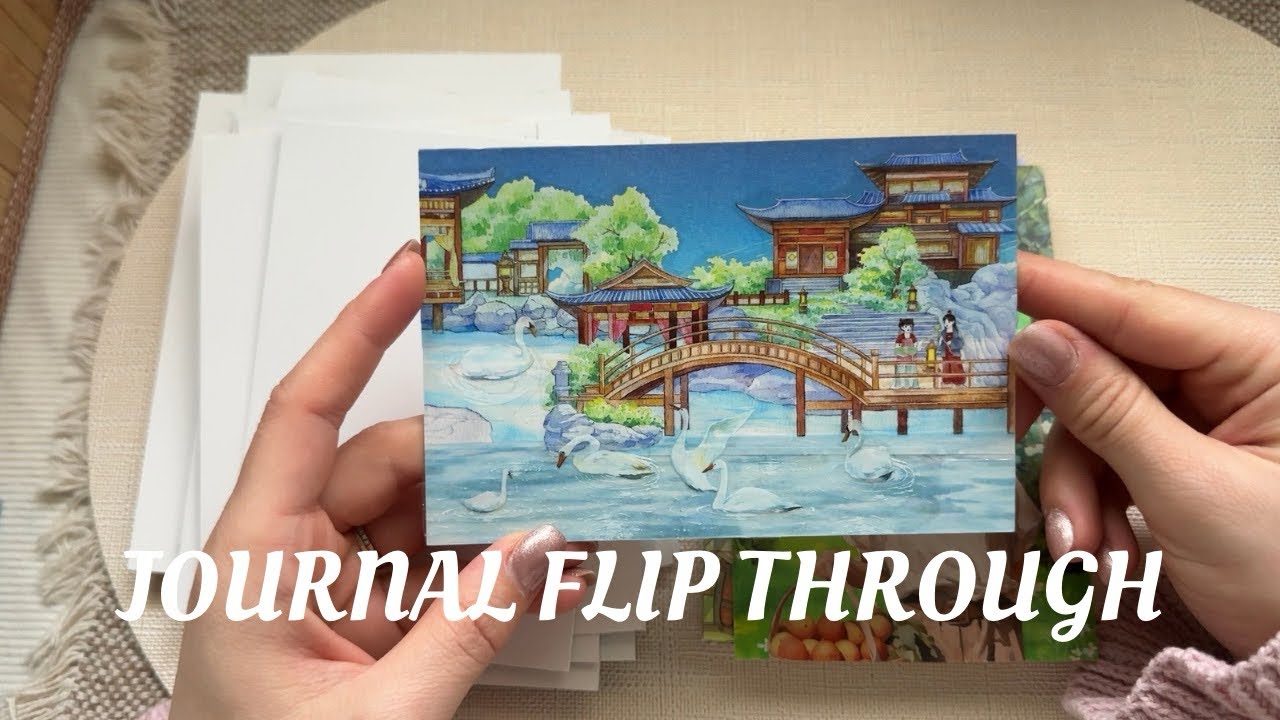 ASMR Journal | Flip-Through ✨💫 #asmr #scrapbooking #journal #flipthrough #cards #journaling 