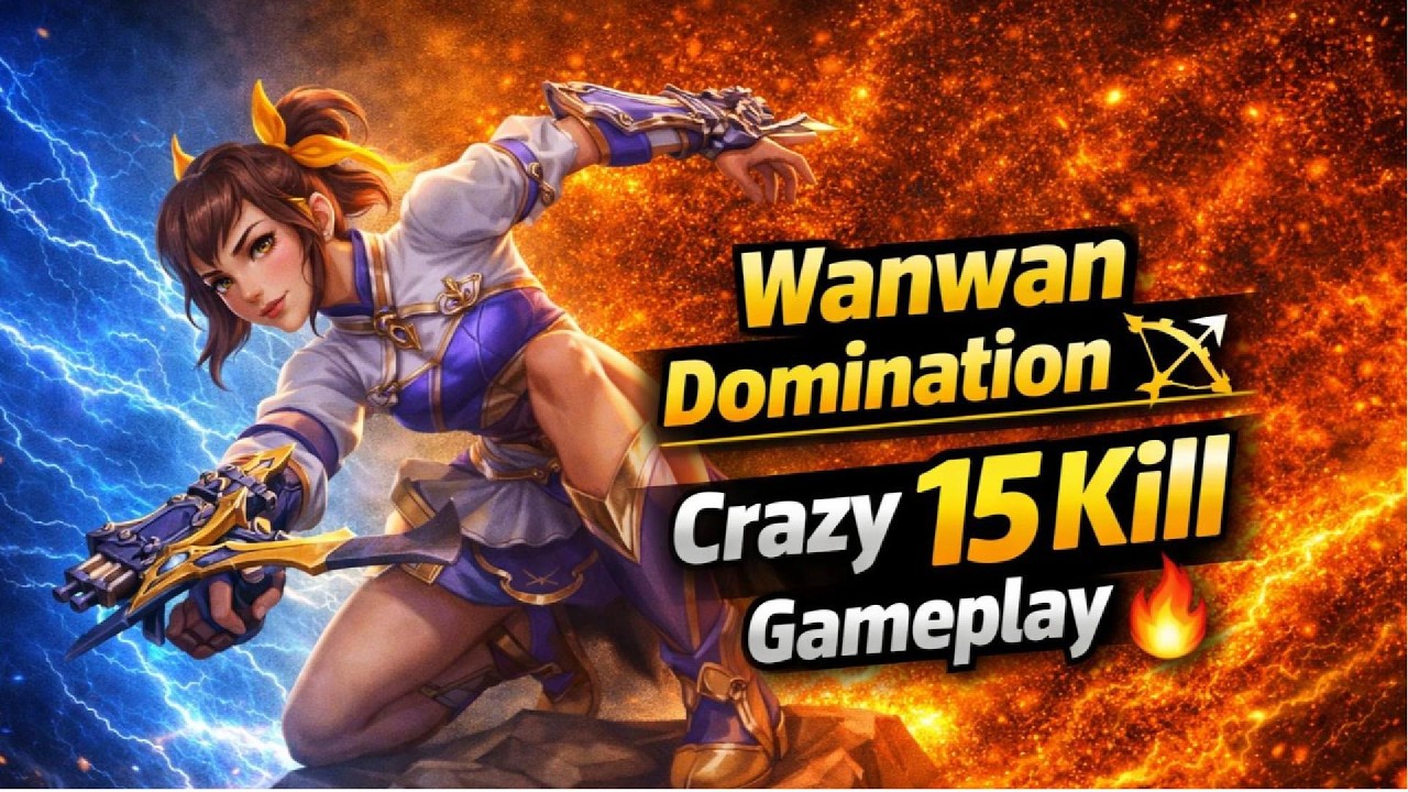 Wanwan Domination 🏹  Crazy ১৫ Kill Gameplay 🔥  MLBB #mlbb #mobilelegends #wanwan #
