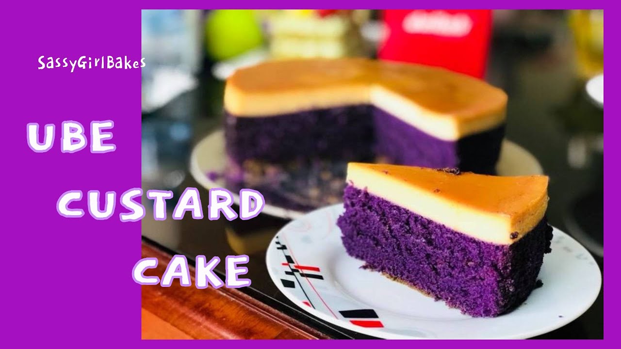 Ube Custard Cake