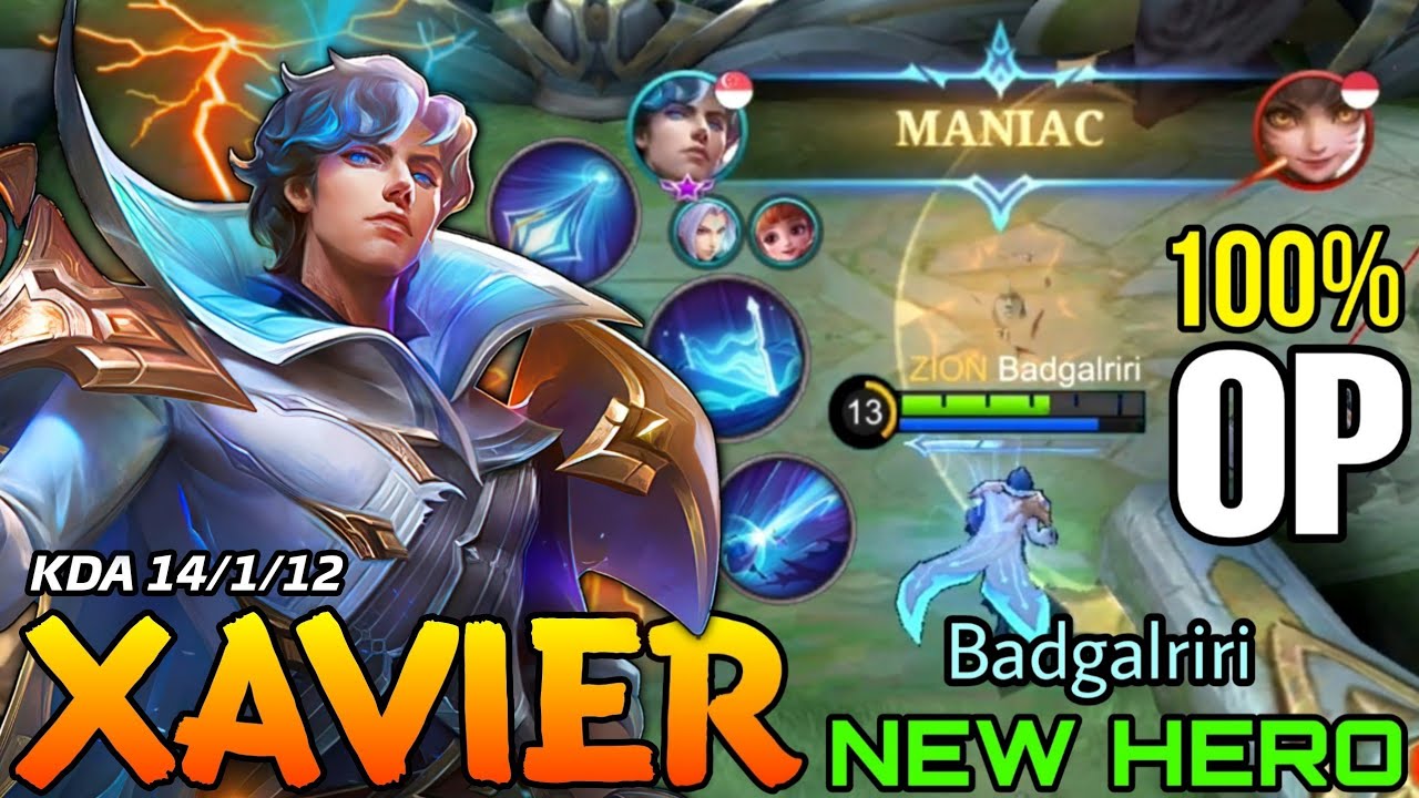 New Hero Defier of Light Xavier is Overpowered?! - New Mage Xavier Gameplay by Badgalriri - MLBB
