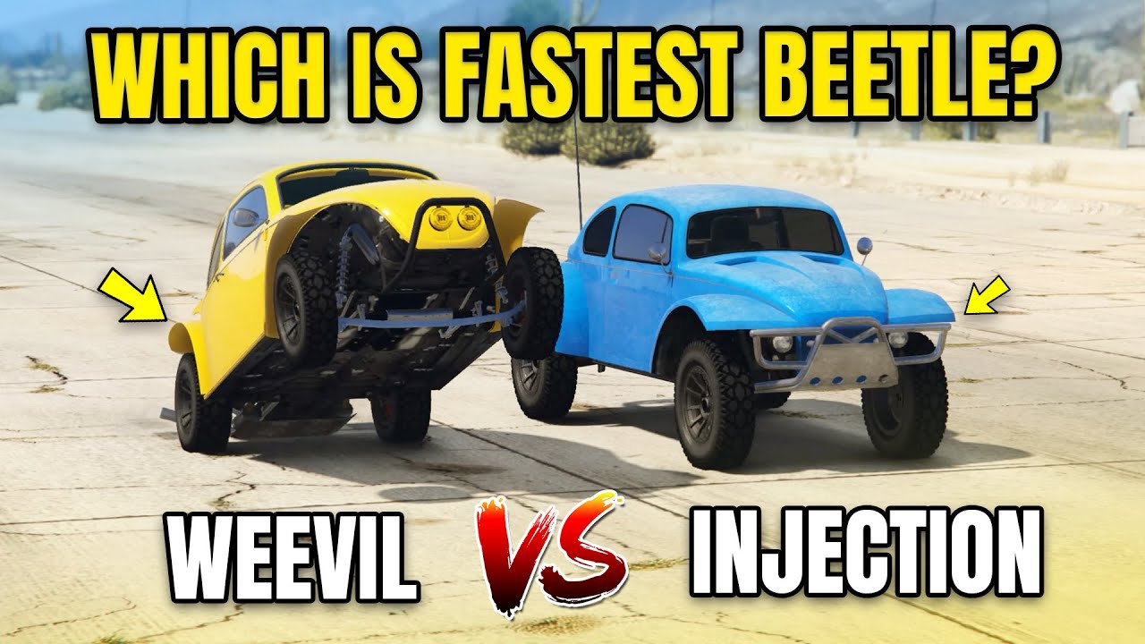 GTA ONLINE - WEEVIL VS INJECTION (WHICH IS FASTEST BEETLE?)