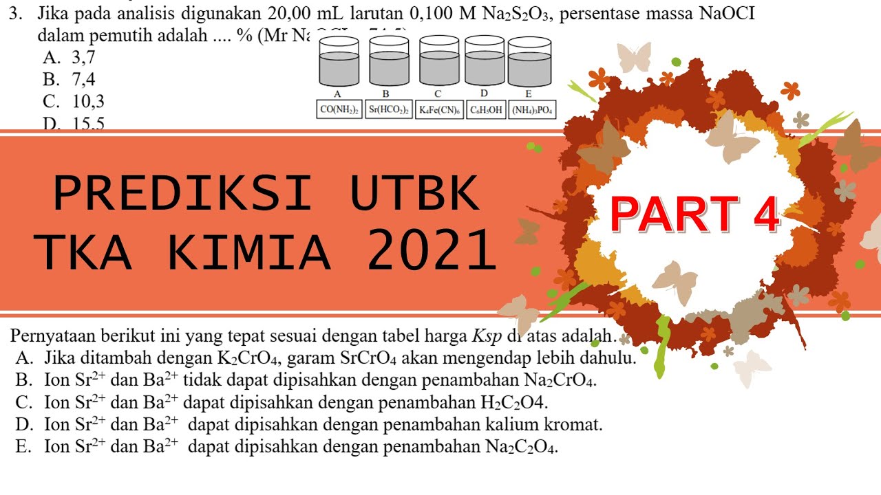 Soal Prediksi dan Pembahasan UTBK TKA KIMIA 2021 #Part4