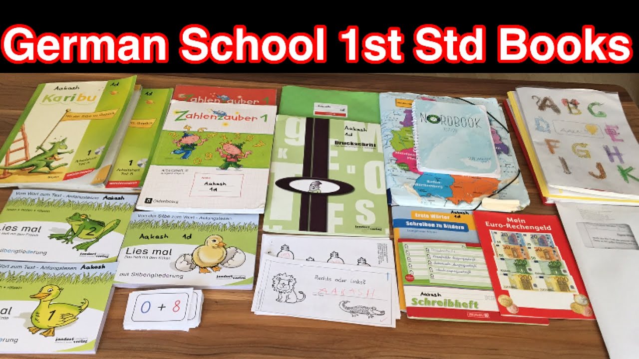 German School 1st Standard books,German language traditional school books and syllabus