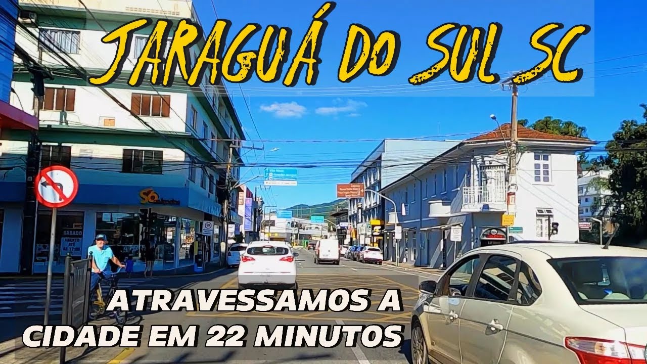 Atravessando a cidade de Jaraguá de Sul SC  em 22 minutos …