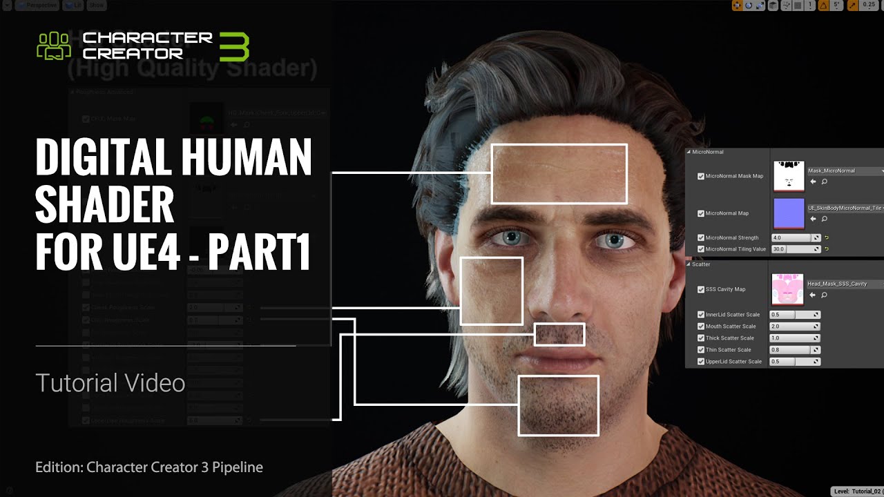 Character Creator 3 Tutorial - Digital Human Shader for Unreal Engine 4: Part 1