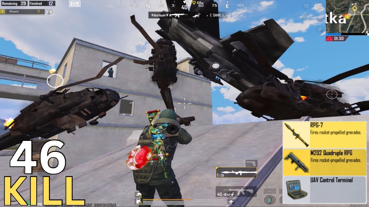 OMG 😱 RPG +  M202 caused dangerous destruction 💥 Destroy Helicopters + Jet || BGMI PAYLOAD 3.0 ||