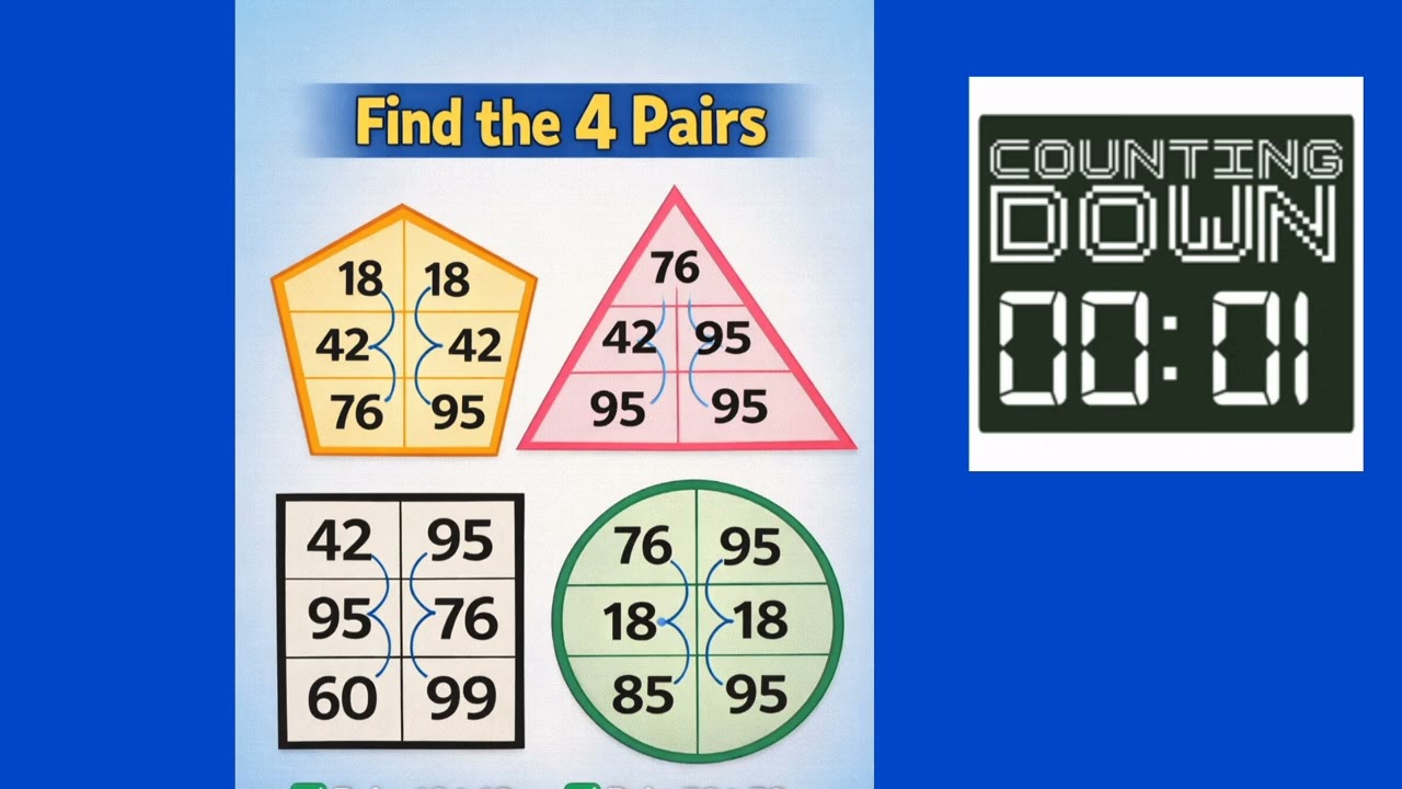 ಈ Number Puzzle ನೀವು solve ಮಾಡ್ತೀರಾ? 🤯#Number paires#maths#gk