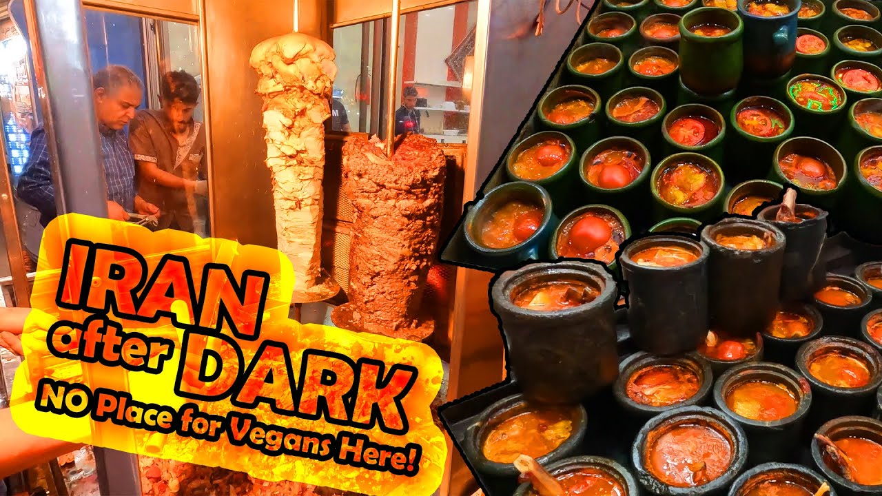 Iran Street Food at Night! Vegans Won't Survive Ardabil!