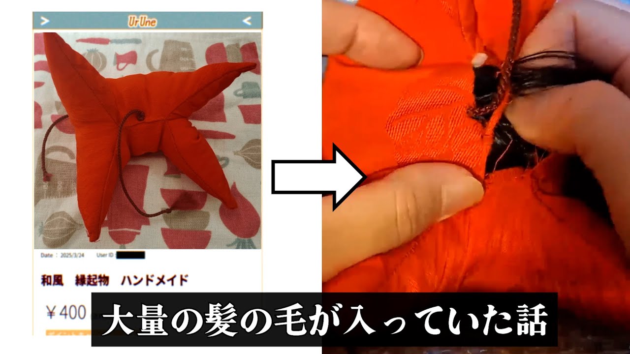 買い物した商品に「大量の髪の毛」が入っていた『某フリマサイトの謎の出品について。』