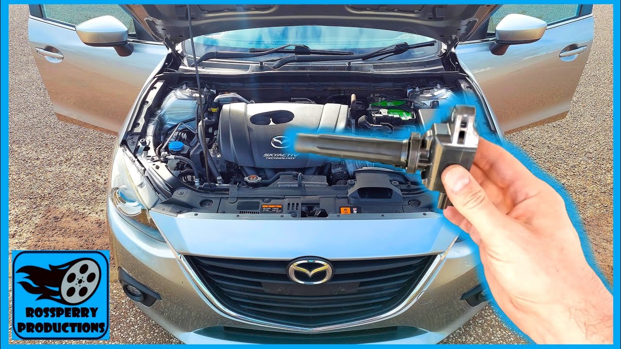 Как заменить катушки зажигания / свечи зажигания на Mazda 3 (2013–2018)