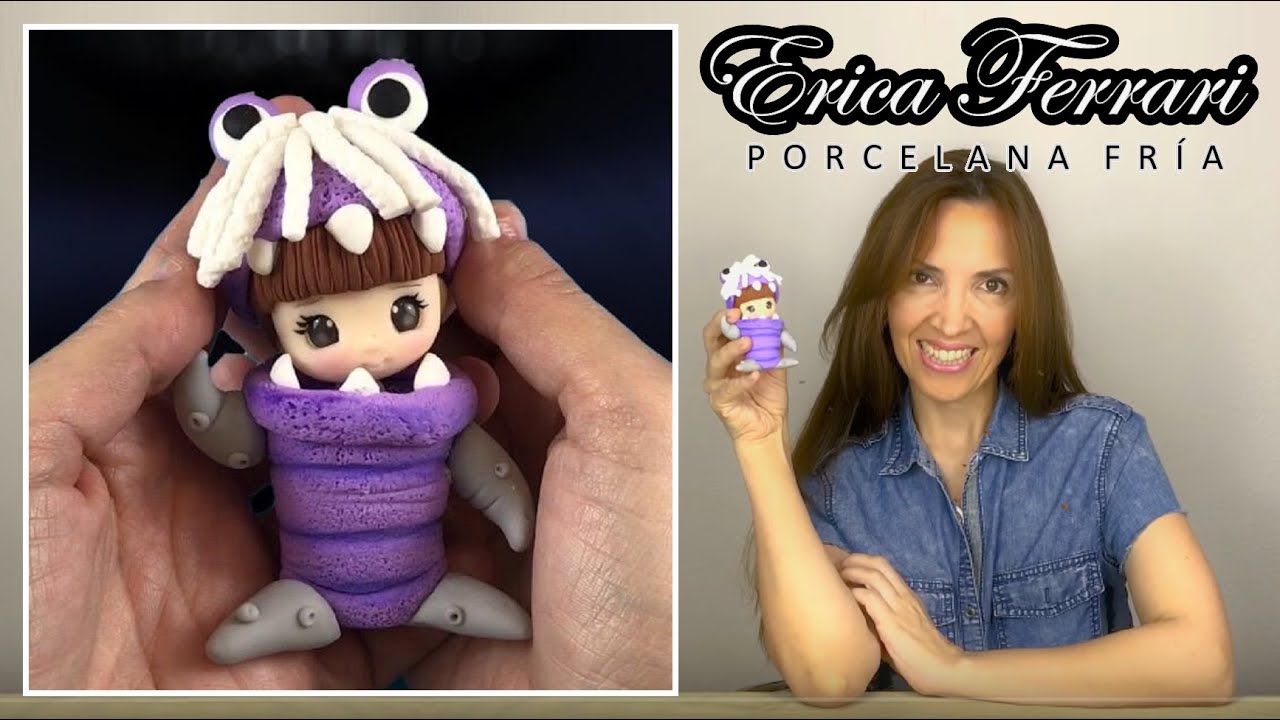 Cómo Hacer BOO | MONSTERS INC | Erica Ferrari Porcelana Fría | Tutorial Fácil