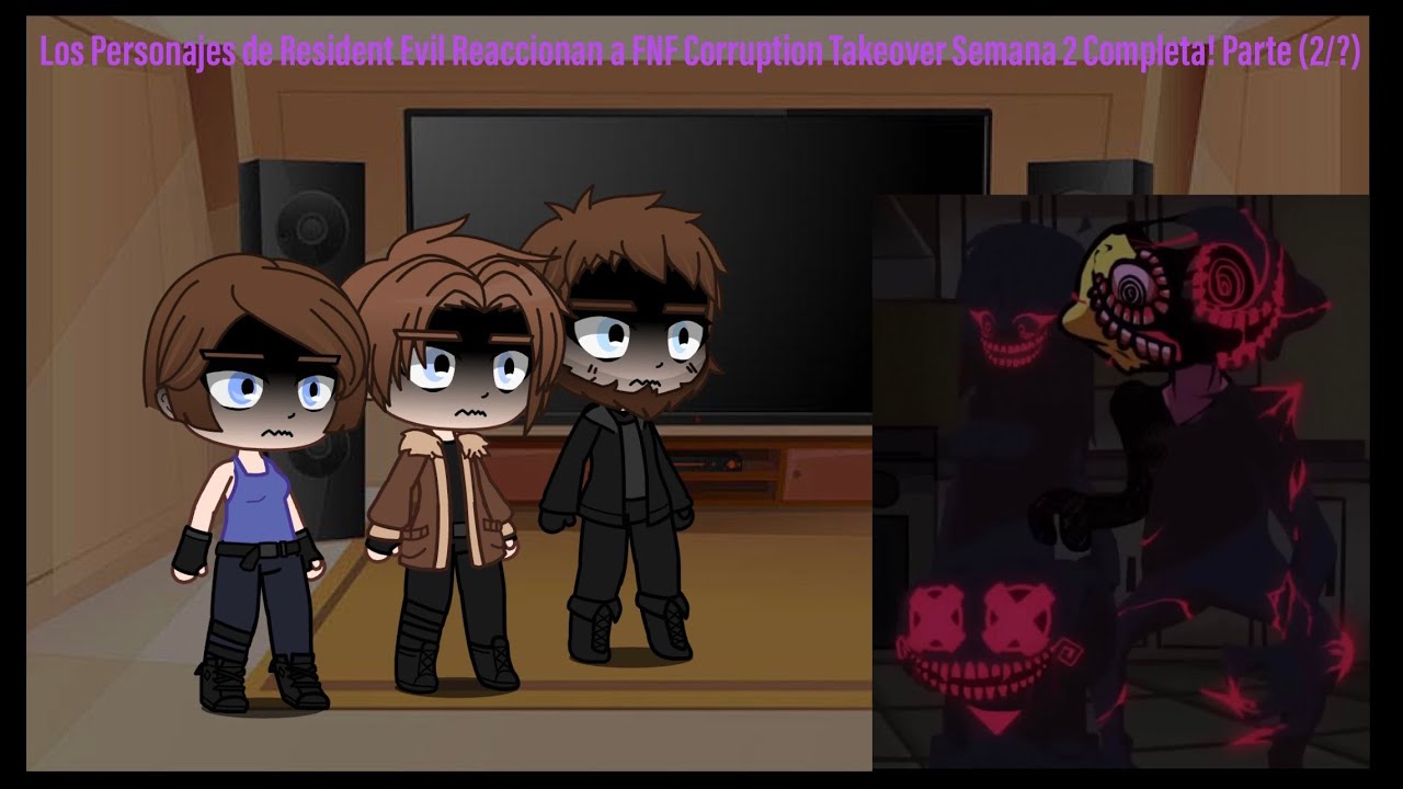 Los Personajes de Resident Evil Reaccionan a FNF Corruption Takeover Semana 2 Completa! Parte (2/?)