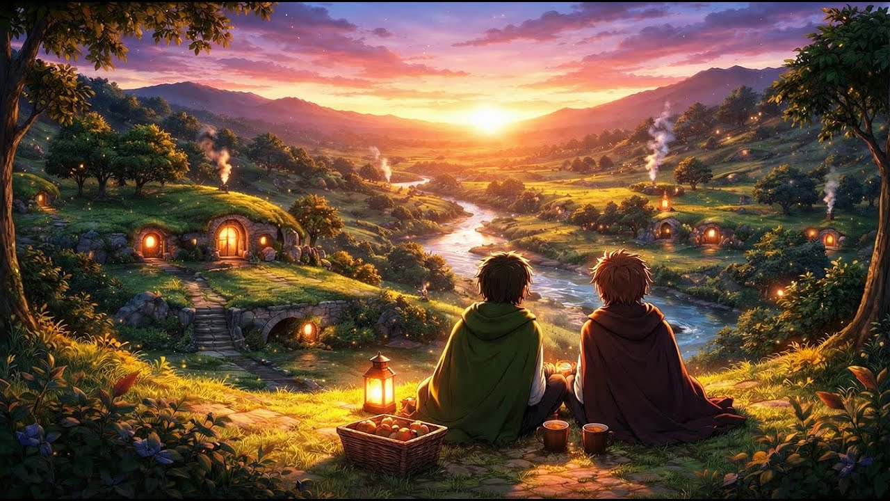 Medieval Music for Relax, Focus & Work | A Peaceful Sunset in the Valley of the Little Folk