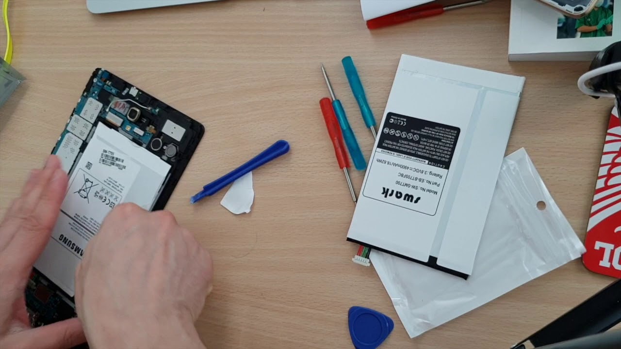 Замена Аккумулятора в планшете Samsung Galaxy S SM-T705