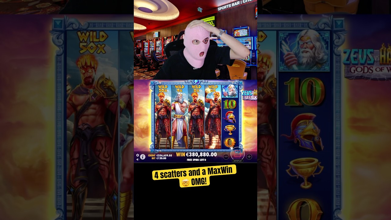4 reels and a MaxWin 🤯 OMG! Zeus vs Hades ❗️ #casino #slots #zeusvshades #bigwin #slotmachine