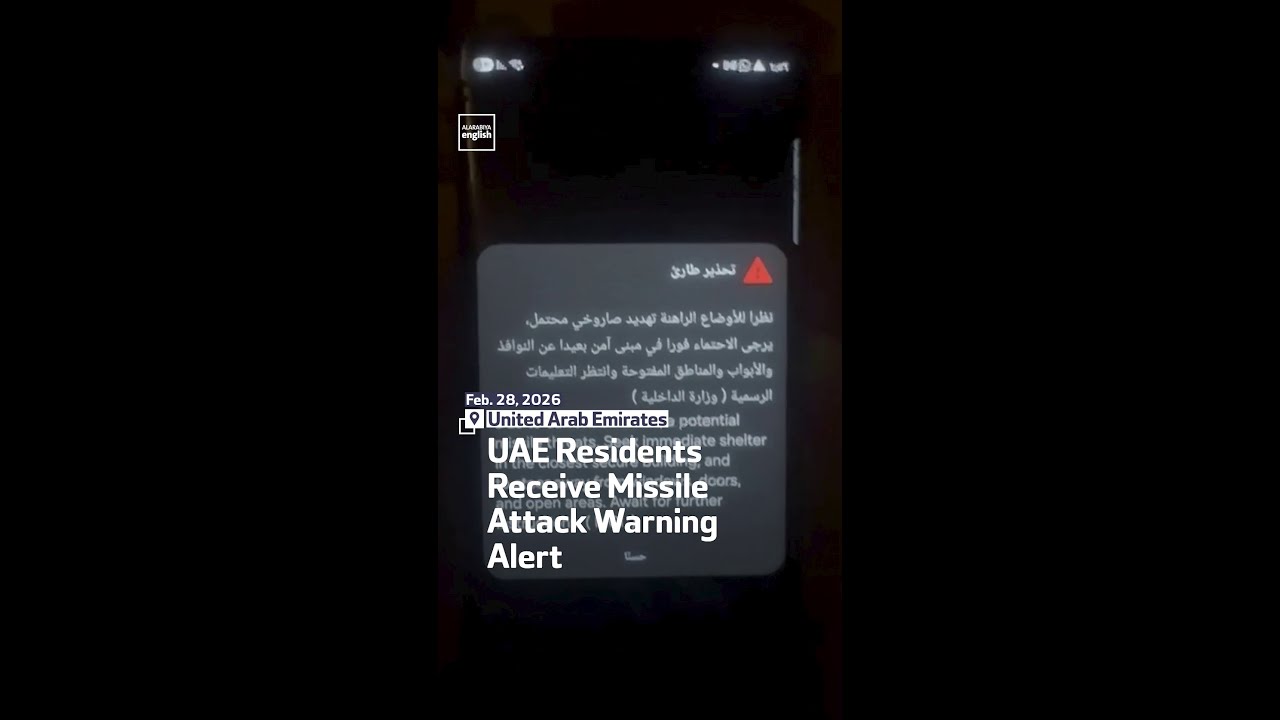 UAE Residents Receive Missile Attack Warning Alert