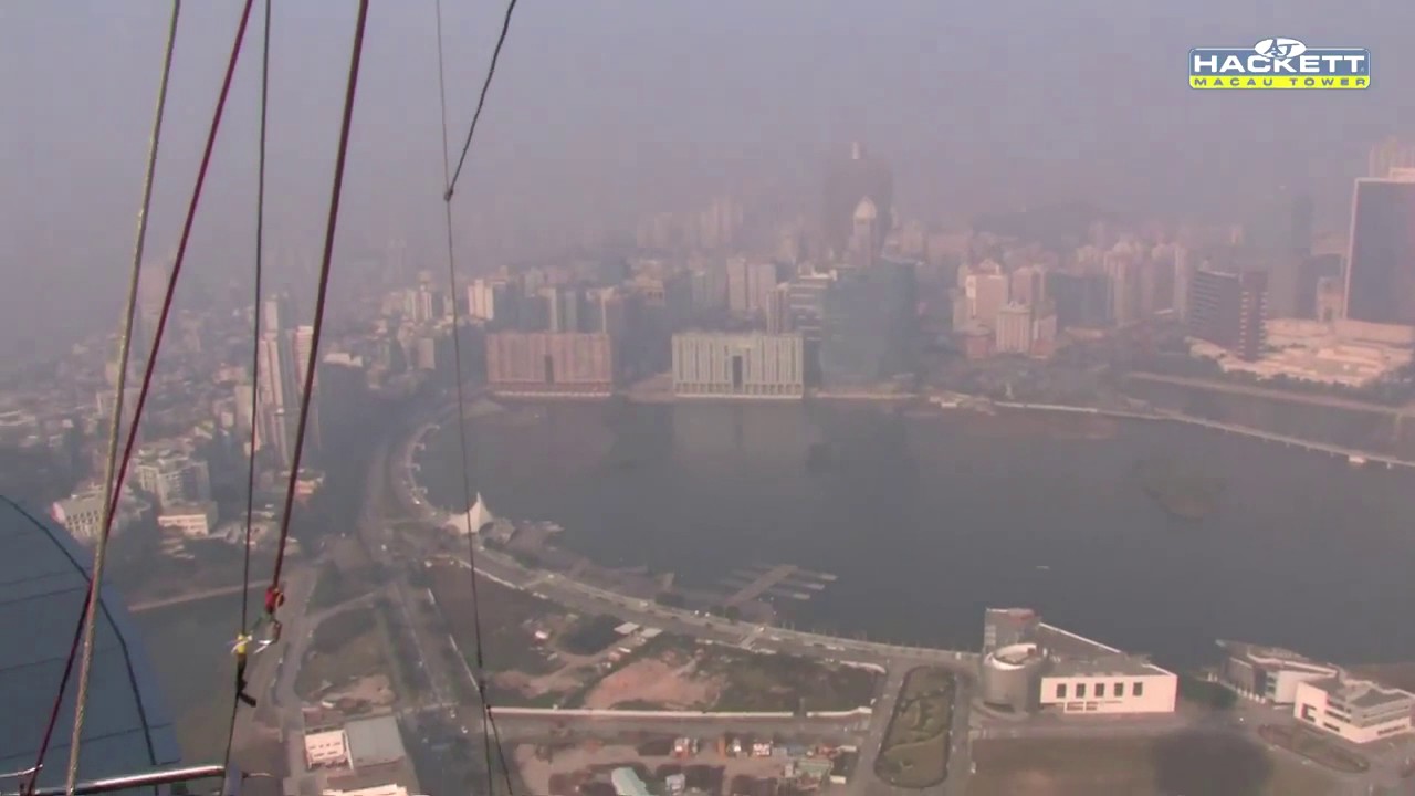 Oxflyer Bungee Jumps Macau Tower (FULL VIDEO)