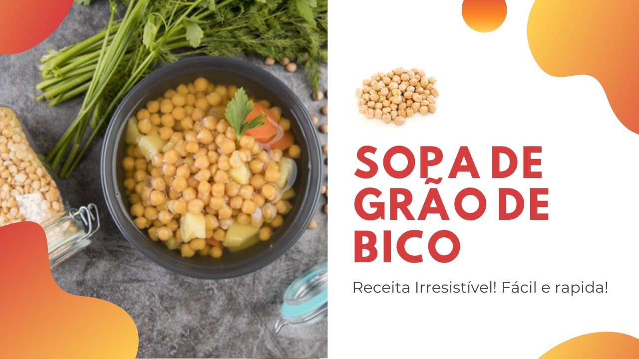 Sopa de Grão de Bico - Vegana - Vegetariana
