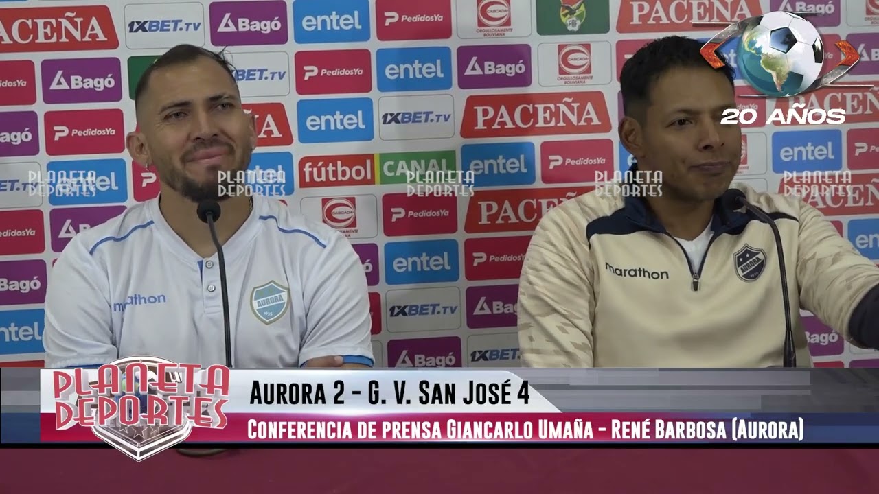 🎥Conferencia de prensa completa GIANCARLO UMAÑA - RENÉ BARBOSA (AURORA).