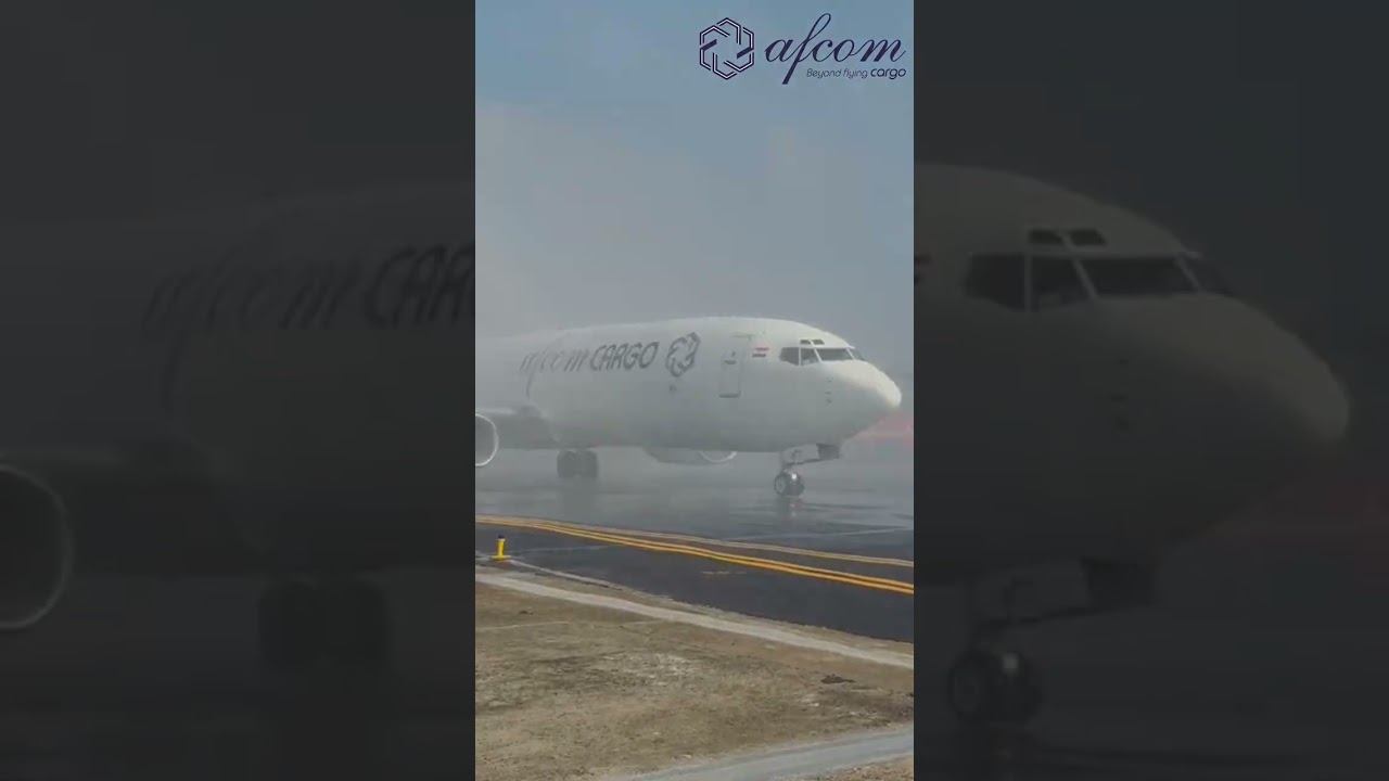 Our Boeing 737-800 received a grand water cannon salute at Chennai International Airport! #shorts