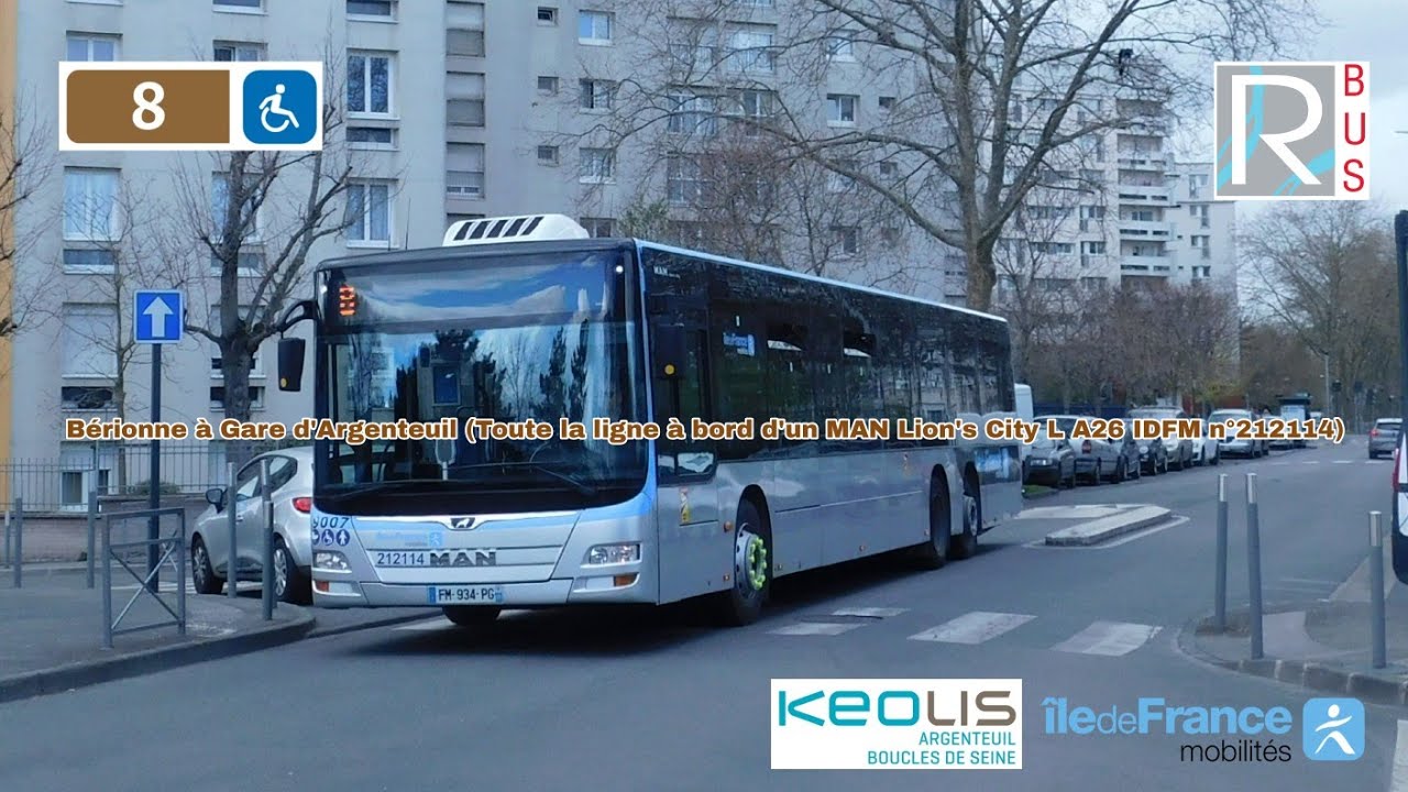 [Ligne 8 KEOLIS Argenteuil BdS] MAN Lion's City L A26 n°212114 - Bérionne à Gare d'Argenteuil