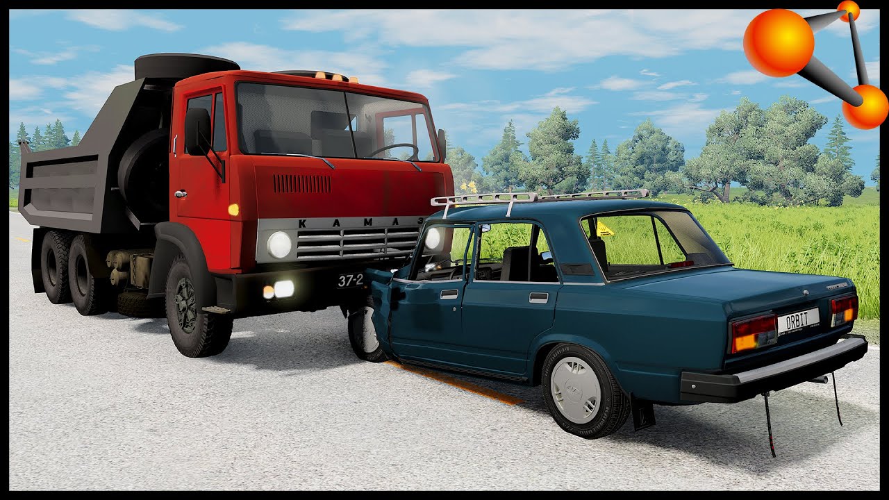 КАМАЗ ВЫЕХАЛ На ВСТРЕЧКУ! Последствия! - BeamNg Drive