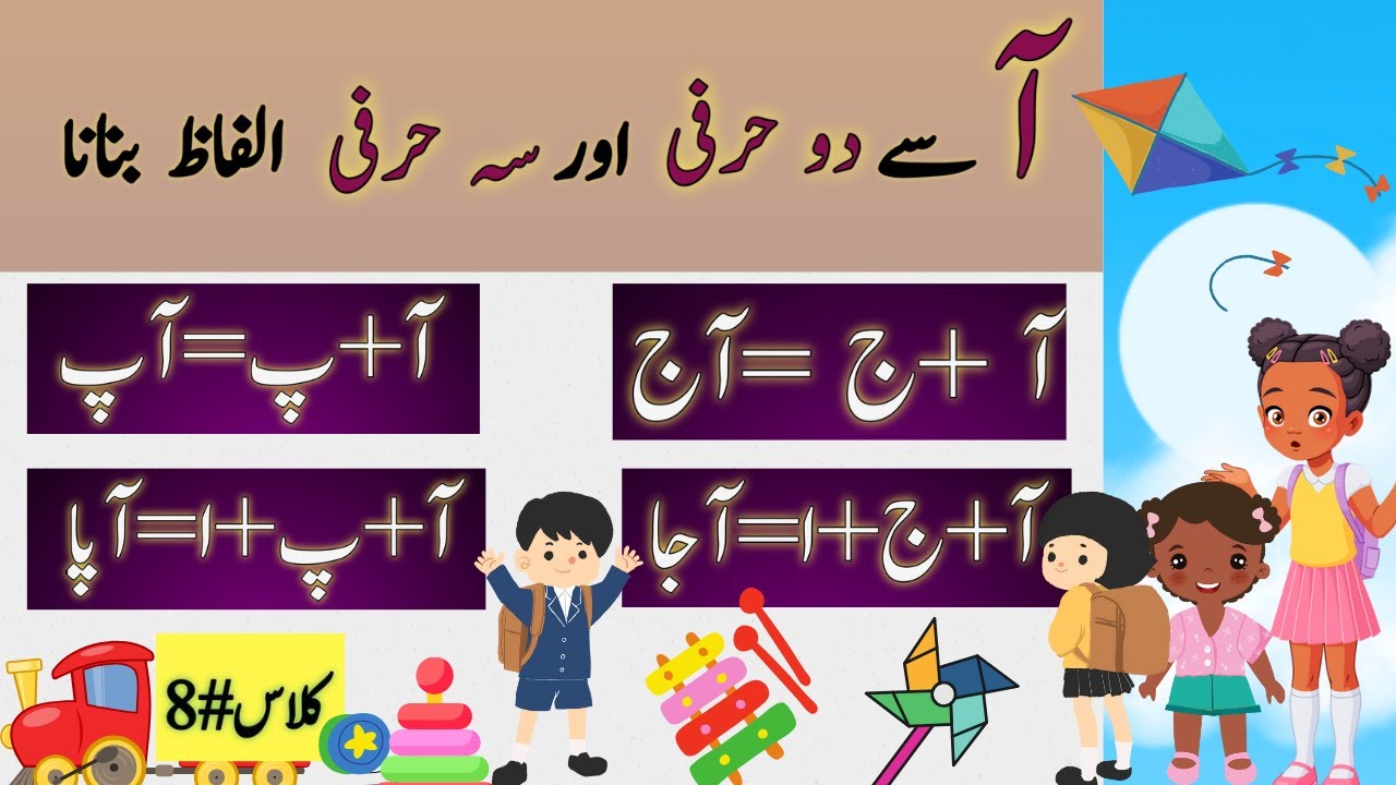 Alif madda se do aur seh harfi alfaz|alfaz sazi in urdu|do/teen harfi lafz|class 8|دو/تین حرفی الفاظ