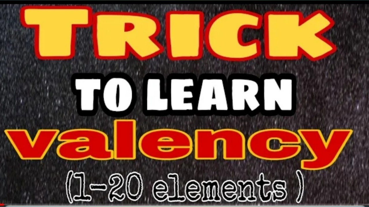 Easiest trick to remember valency of 1-20 Elements |NEET/JEE|