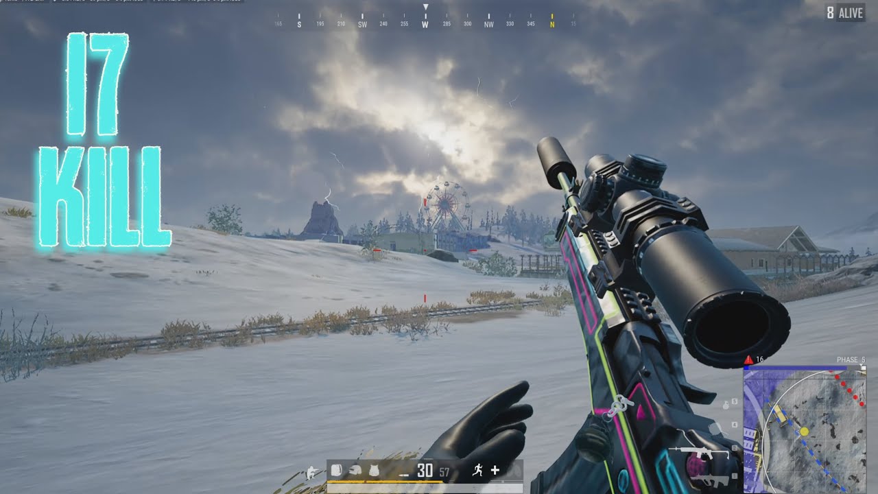PUBG VIKENDI SOLO VS SQUAD 17 Kill AUG + MINI 14 !!