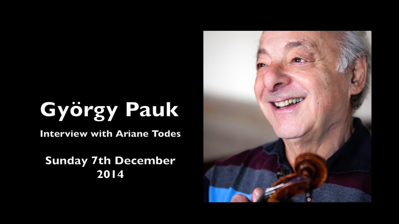 György Pauk: Violinist: Interview & Masterclass: December 2014, London, UK