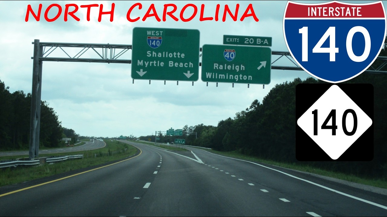 Interstate 140 - North Carolina westbound