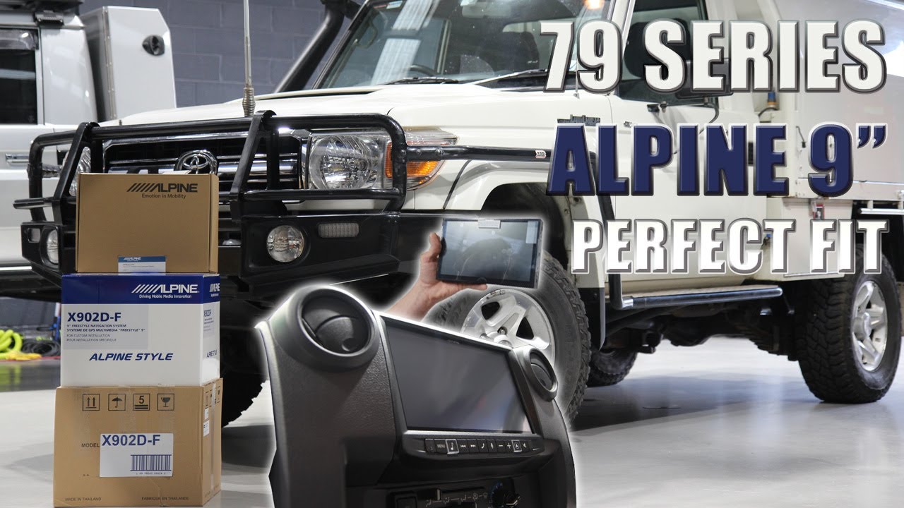 Распаковка и установка экрана Toyota LC79 70 серии Land Cruiser Alpine 9