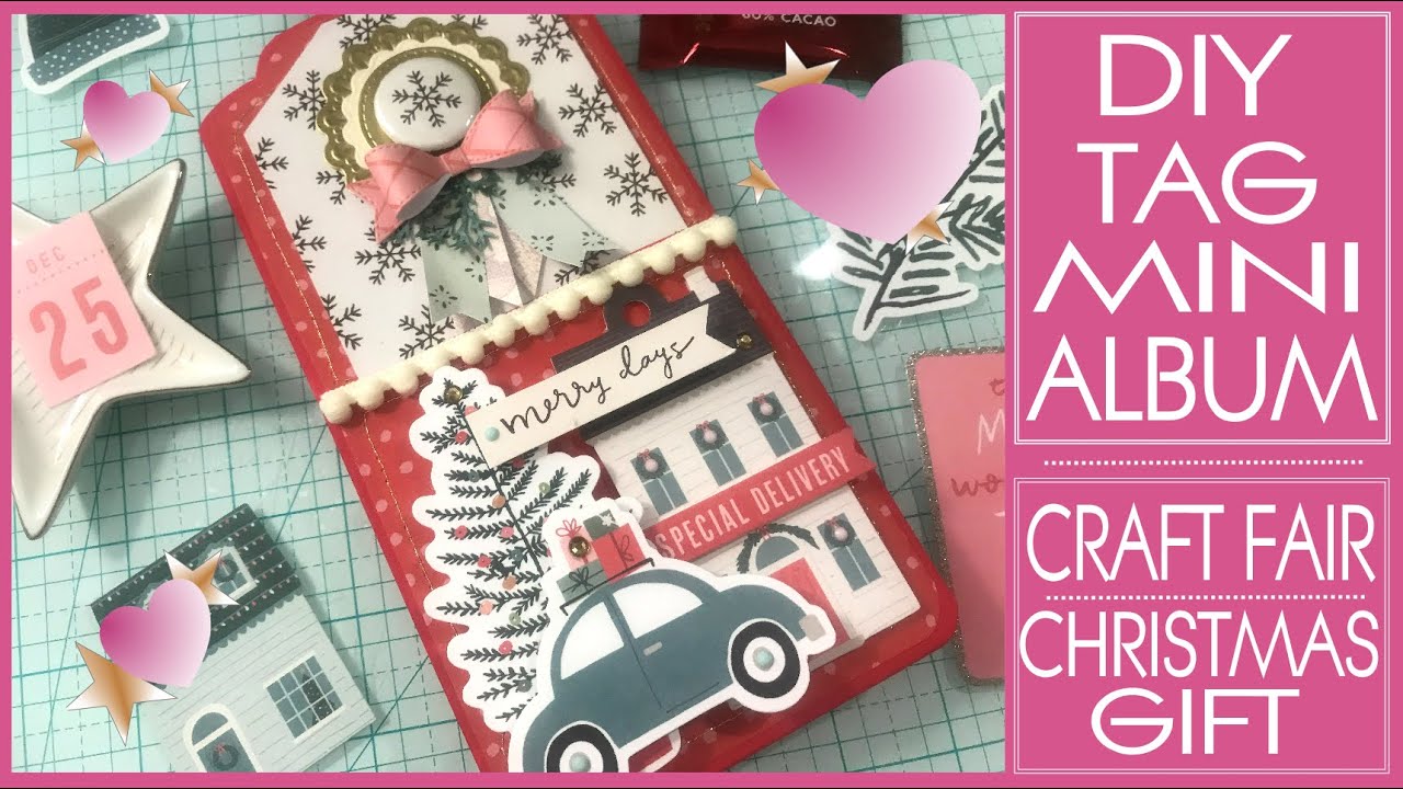 DIY Tag Mini Album - Super Easy Tutorial! Craft Fair Ideas - Christmas Crafts