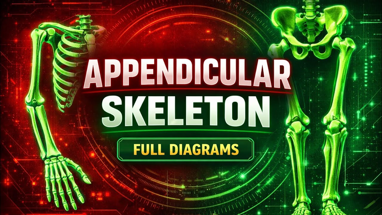 📘 Human Skeleton System Explained | Endoskeleton & Appendicular Skeleton