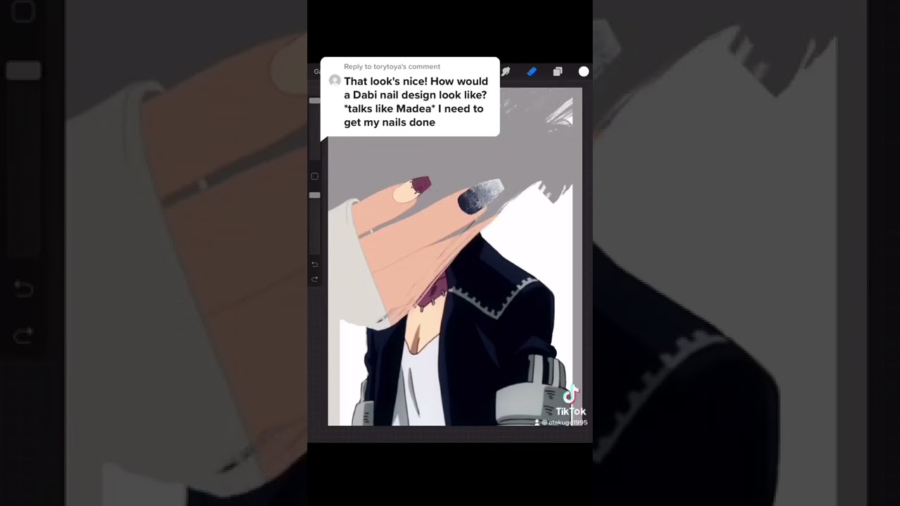 Dabi Nail Art Design #dabi #mha #myheroacademia #anime #otaku #simp #touyatodoroki #bnha #simp