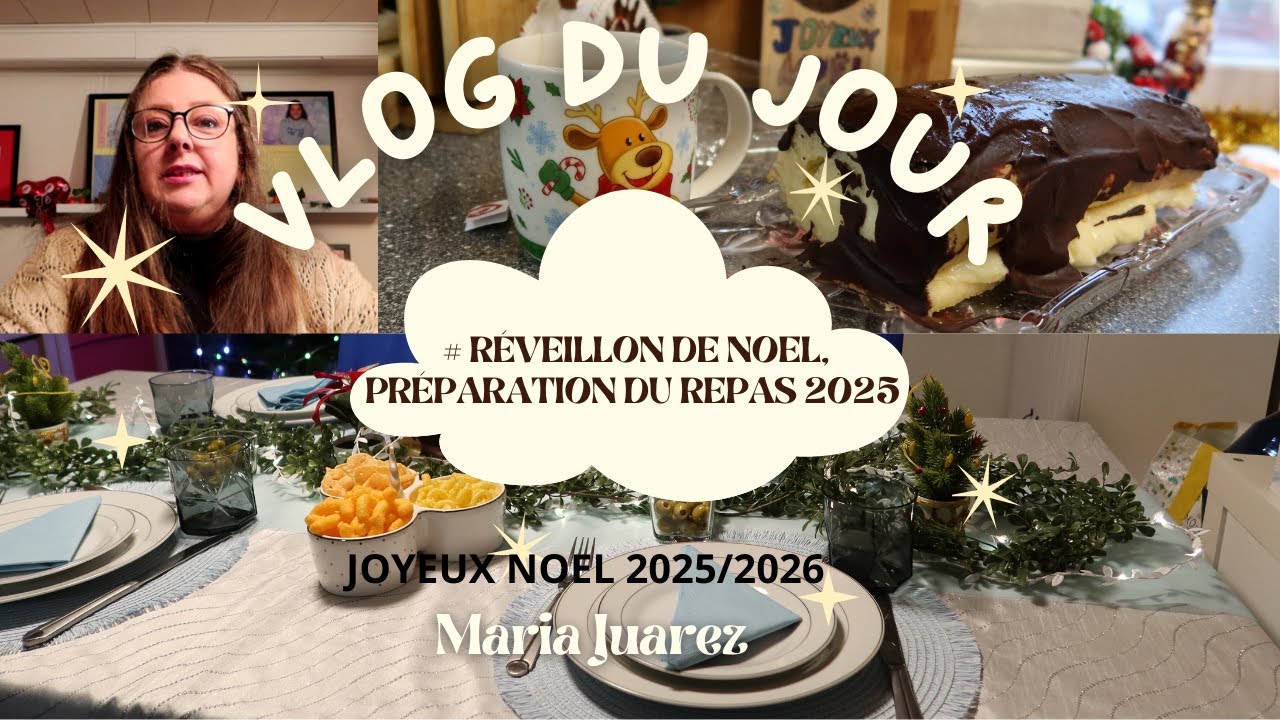 Réveillon de Noël, préparation du repas 2025
