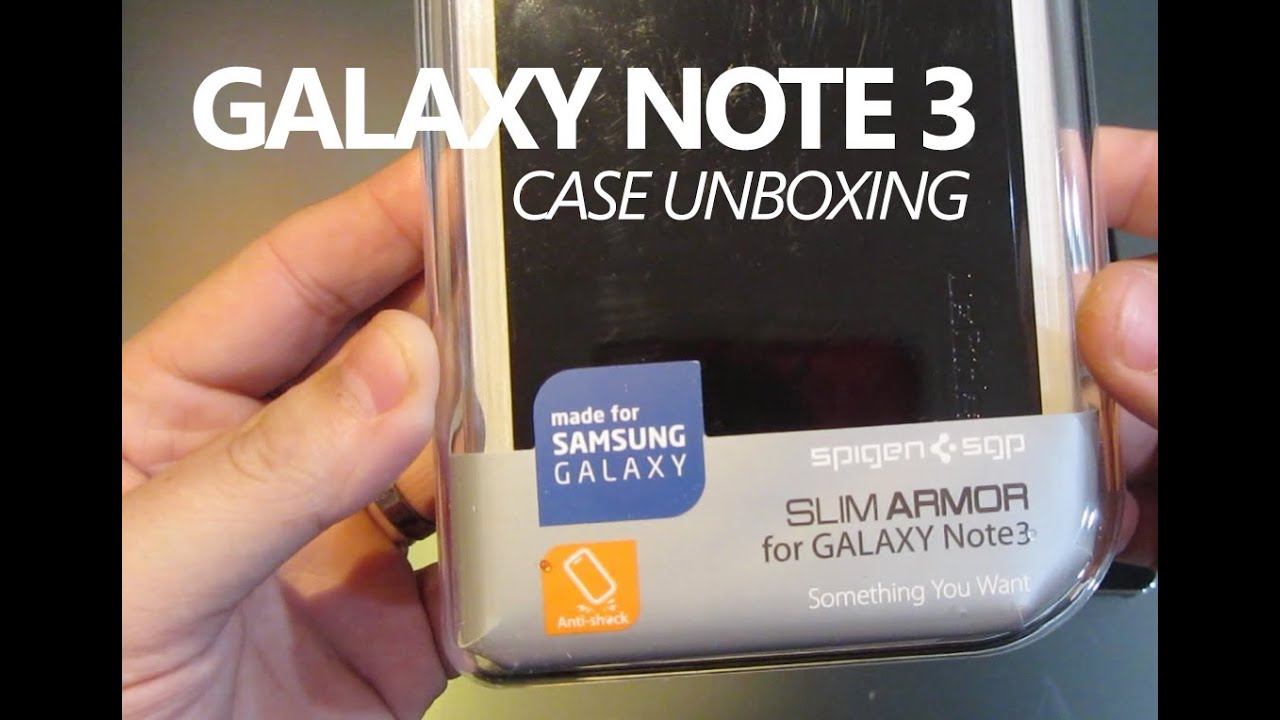 Samsung Galaxy NOTE 3 Case Spigen Slim Armor UNBOXING