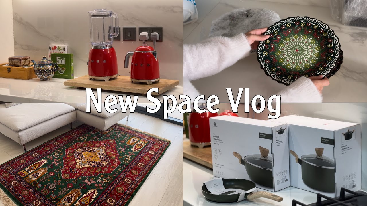03 New Space Vlog | تجهيز المطبخ والصالة | فلوق مكاني الجديد