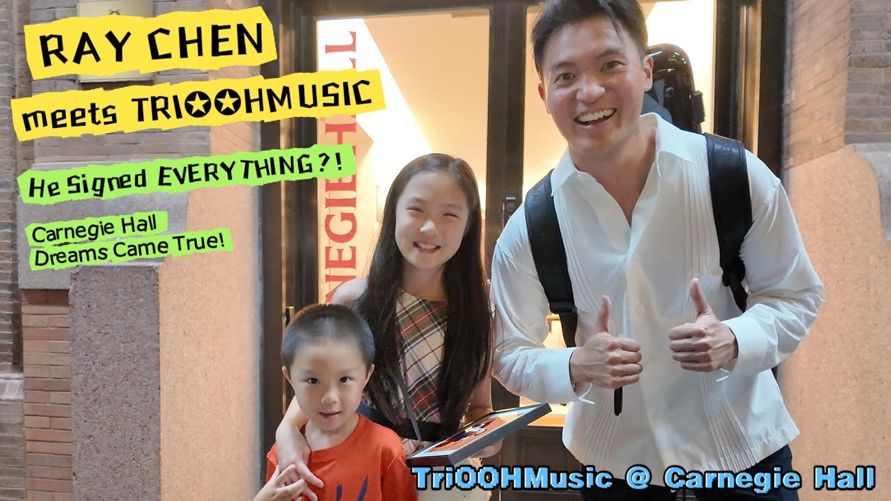 RAY CHEN Meets TriOOHMusic at Carnegie Hall!! 🎻✨ He Signed EVERYTHING?!