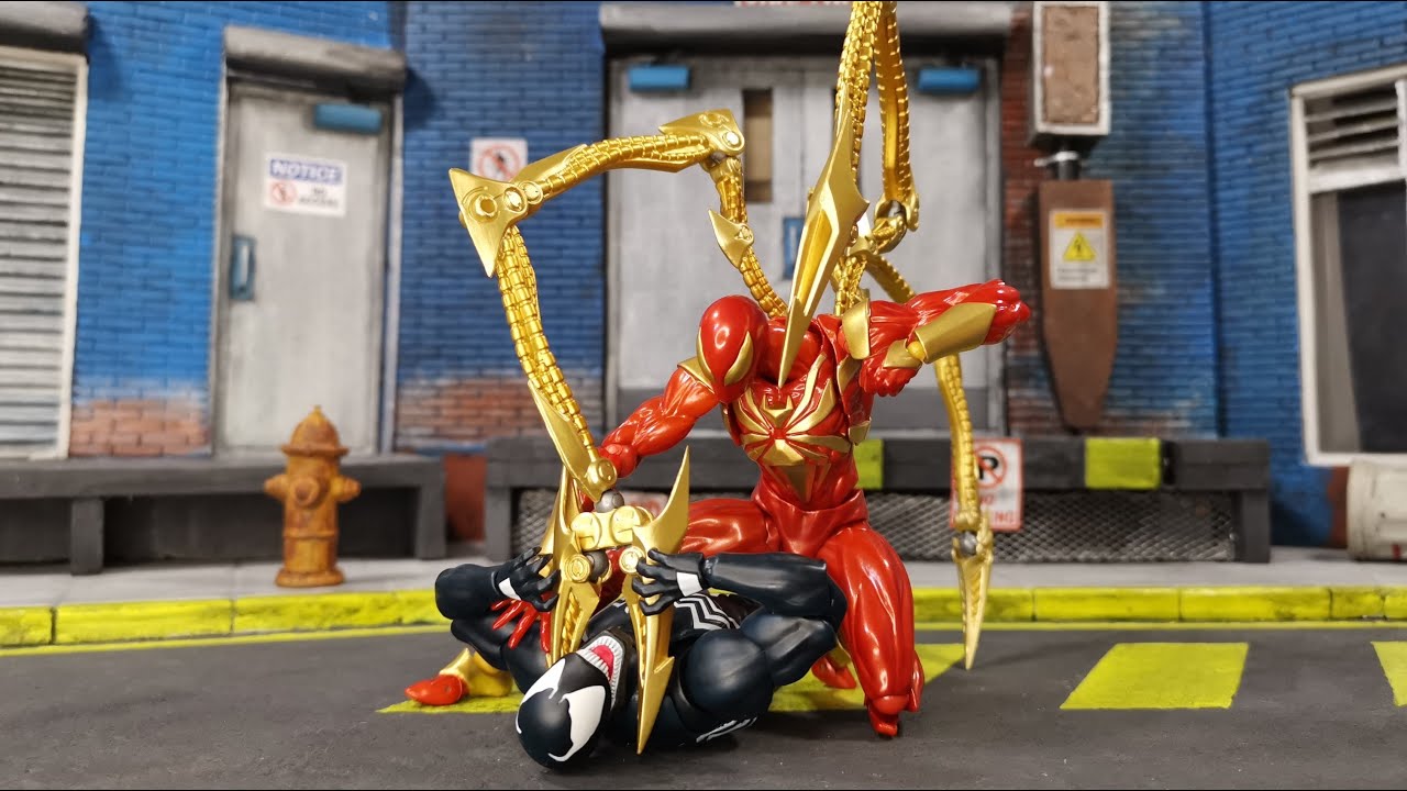 Amazing Yamaguchi Iron Spider REISSUE Red/Gold Ver 1/12 action figure Unboxing and REVIEW #marvel
