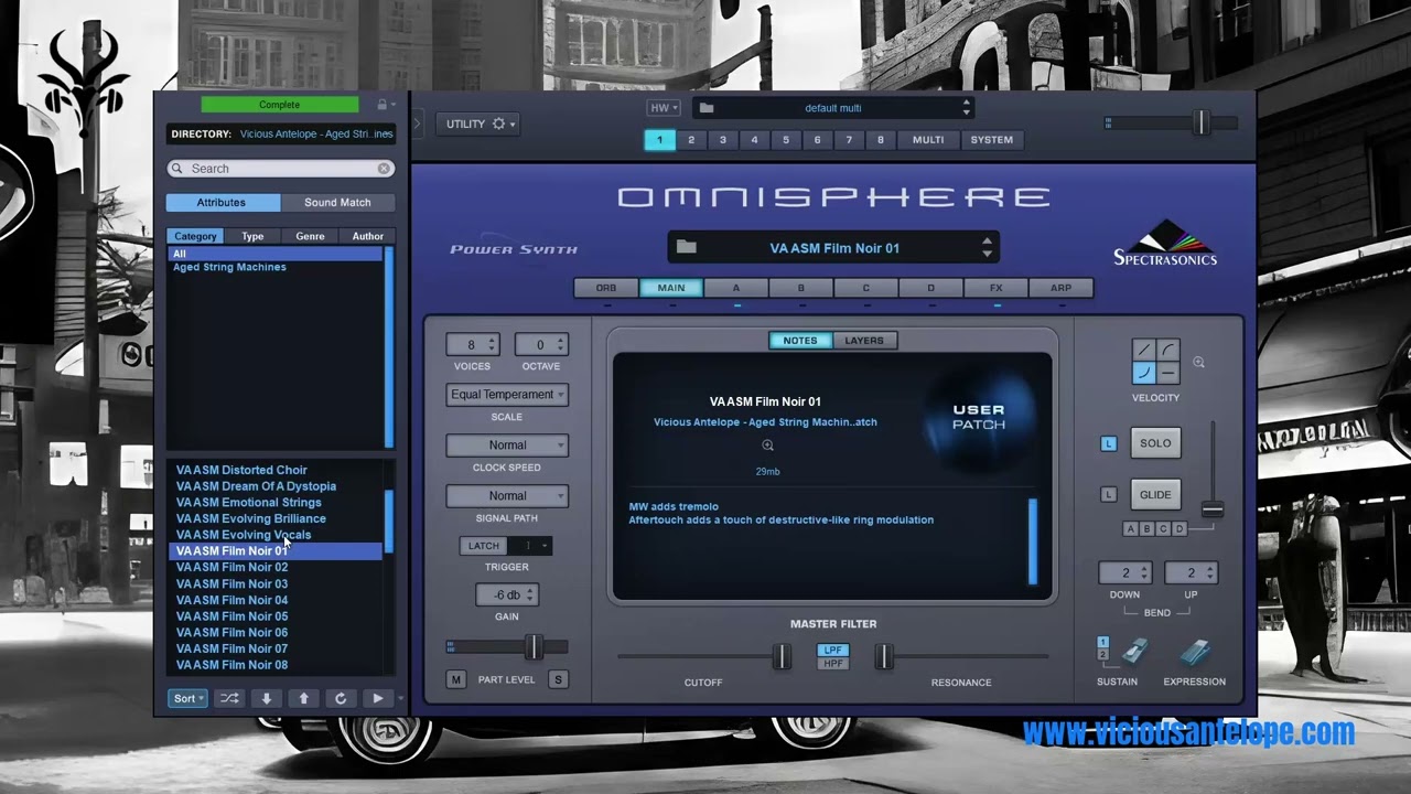 Spectrasonics Omnisphere 2 Presets - Aged String Machines presets walkthrough Vicious Antelope