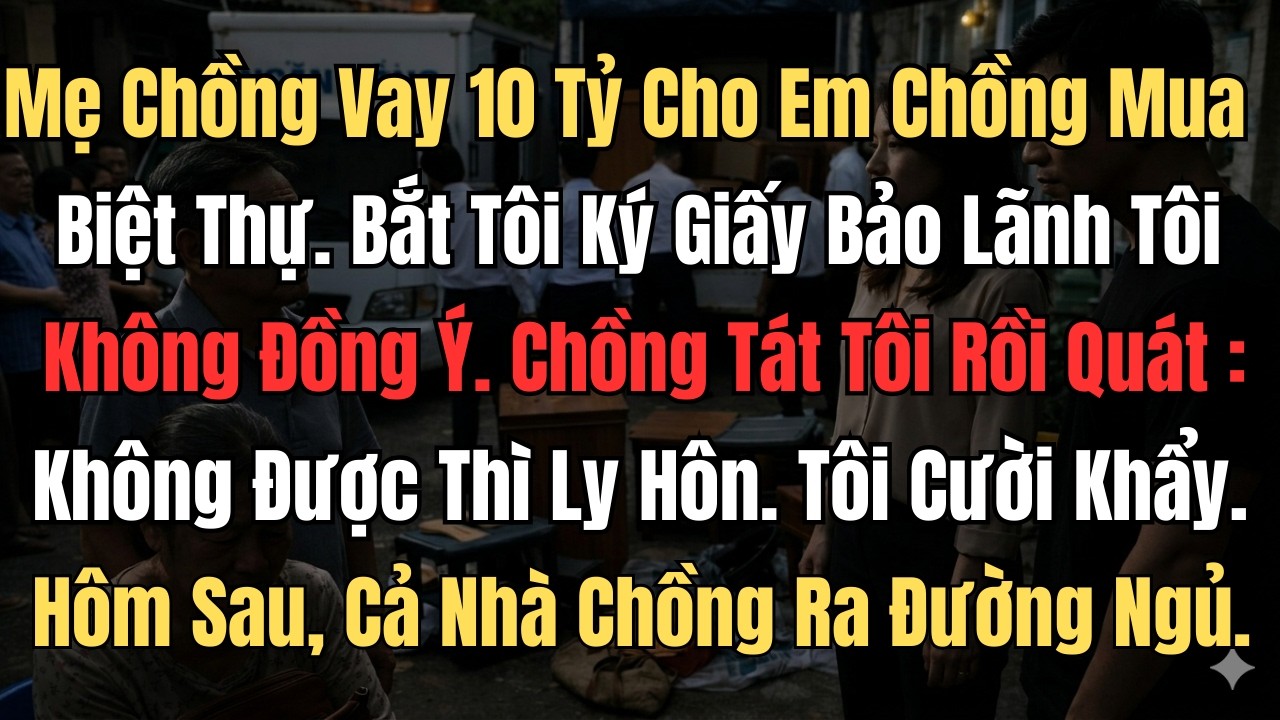 Mẹ Chồng Vay 10 Tỷ Cho Em Chồng Mua Biệt Thự, Bắt Tôi Ký Giấy Bảo Lãnh - Tôi Không Đồng Ý