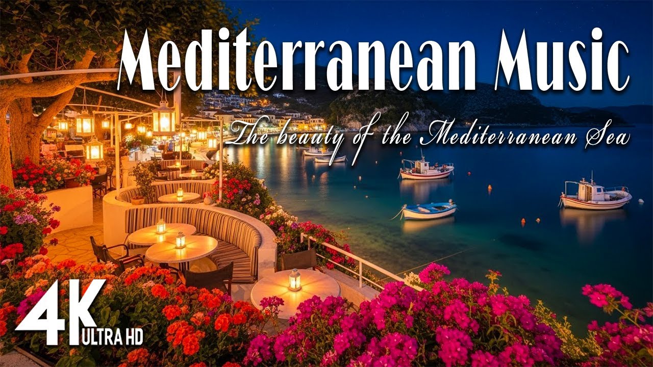 🎶 Italian Music & Mediterranean Dreams 🌊 Relaxing Music with Ocean Sounds & Dreamy Seaside Views 🏝️🎶