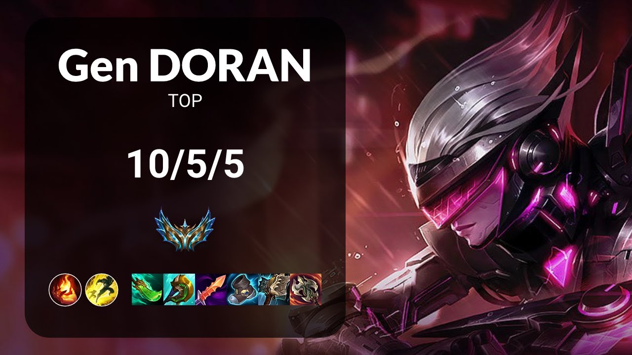 Gen Doran Fiora vs Darius TOP - KR CHALLENGER Patch 13.20