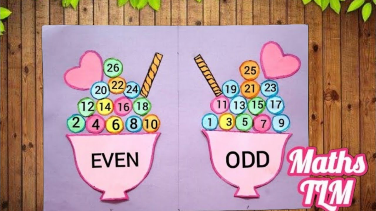Odd Even Numbers Maths TLM | Odd Even Maths Project | Primary School Maths TLM #oddeven  #mathstlm