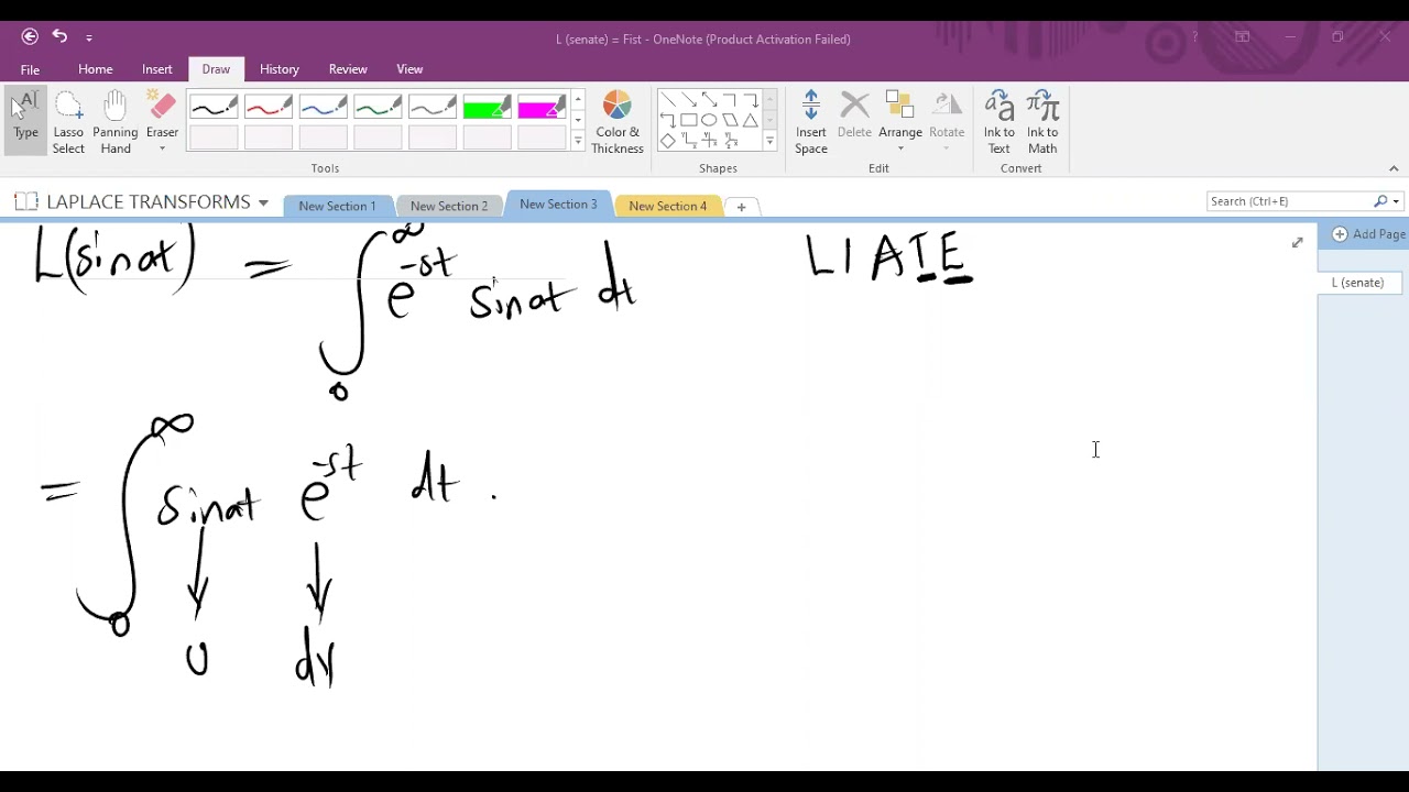 LAPLACE TRANSFORM OF SINE AND COSINE FUNCTIONS FROM THE FIRST PRINCIPLE.