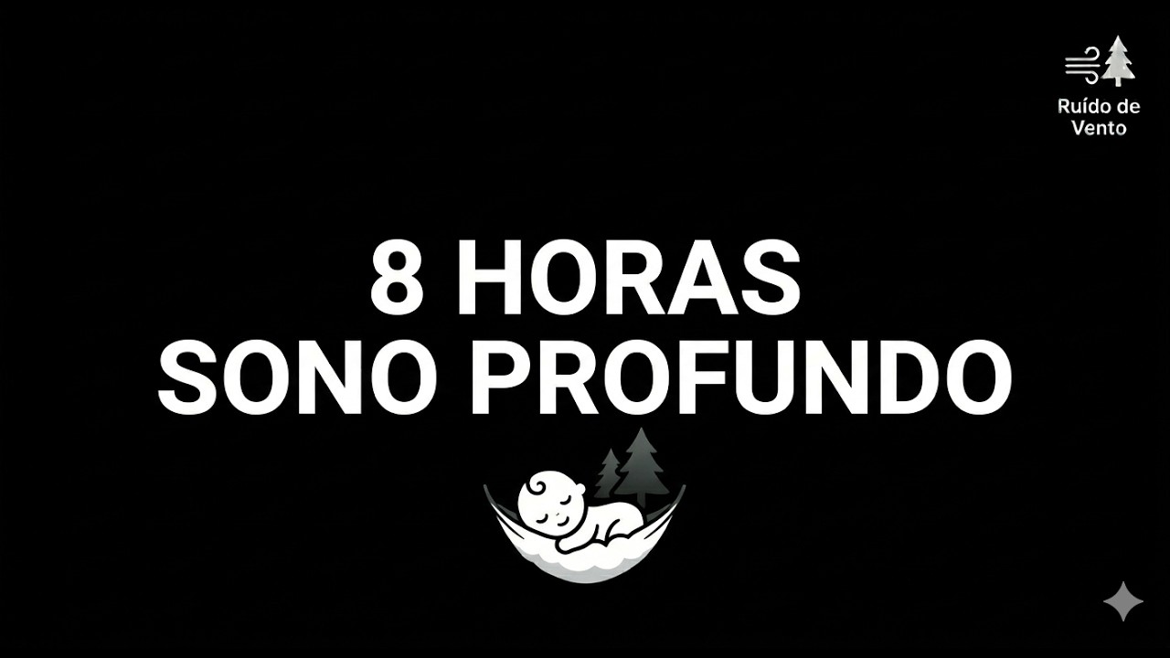 🌲8 HORAS de Vento na Floresta para Dormir Profundo (Black Screen) | Alívio da Insônia - Sem Luz Azul