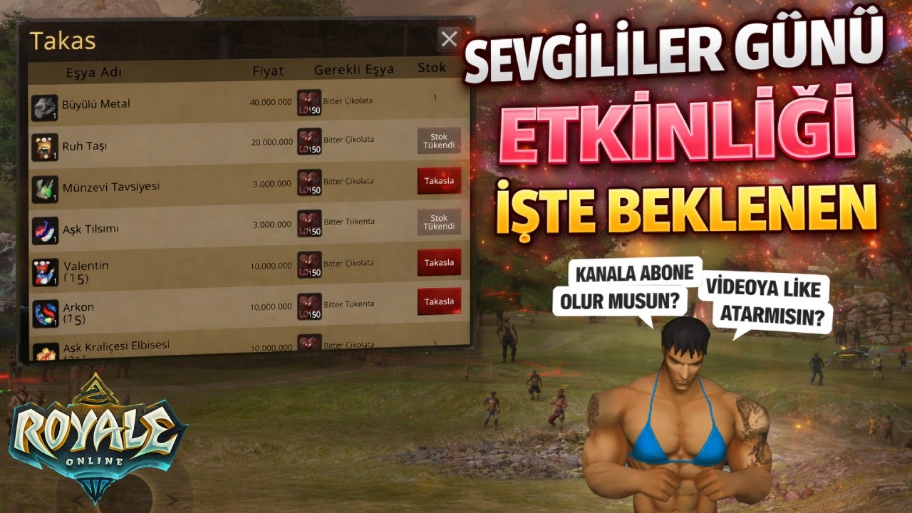 Royale Online TEOS - ❤️ BENCE Etkinlik GELİYOR! SEVGİLİLER GÜNÜ! ❤️ #royaleonline #royale2