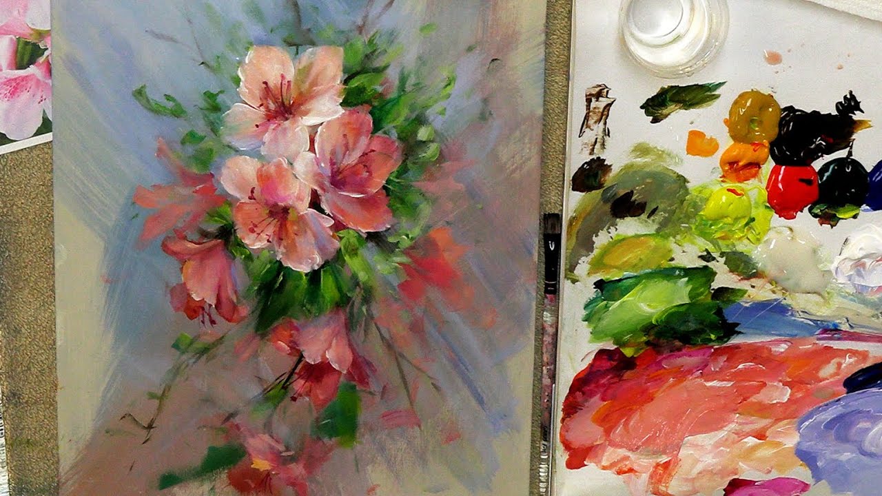 Painting For Spring  How to Paint Azaleas with Acrylics